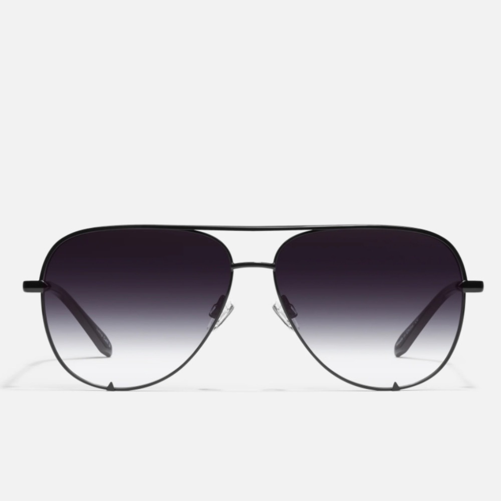 Quay High Key Sunglasses, black frame with fade lenses